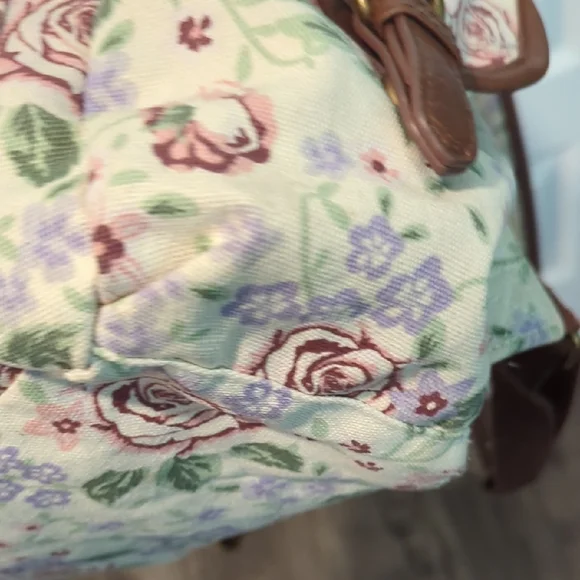 Mossimo Supply Co Cream and Brown Floral Backpack NWOT - Picture 10 of 17